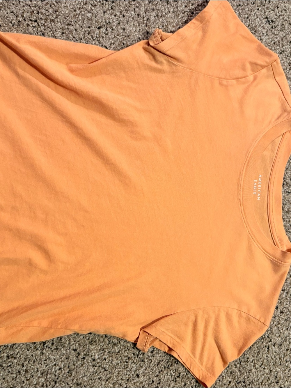 American Eagle Outfitters Women’s Peach-Orange Crew Neck T-Shirt